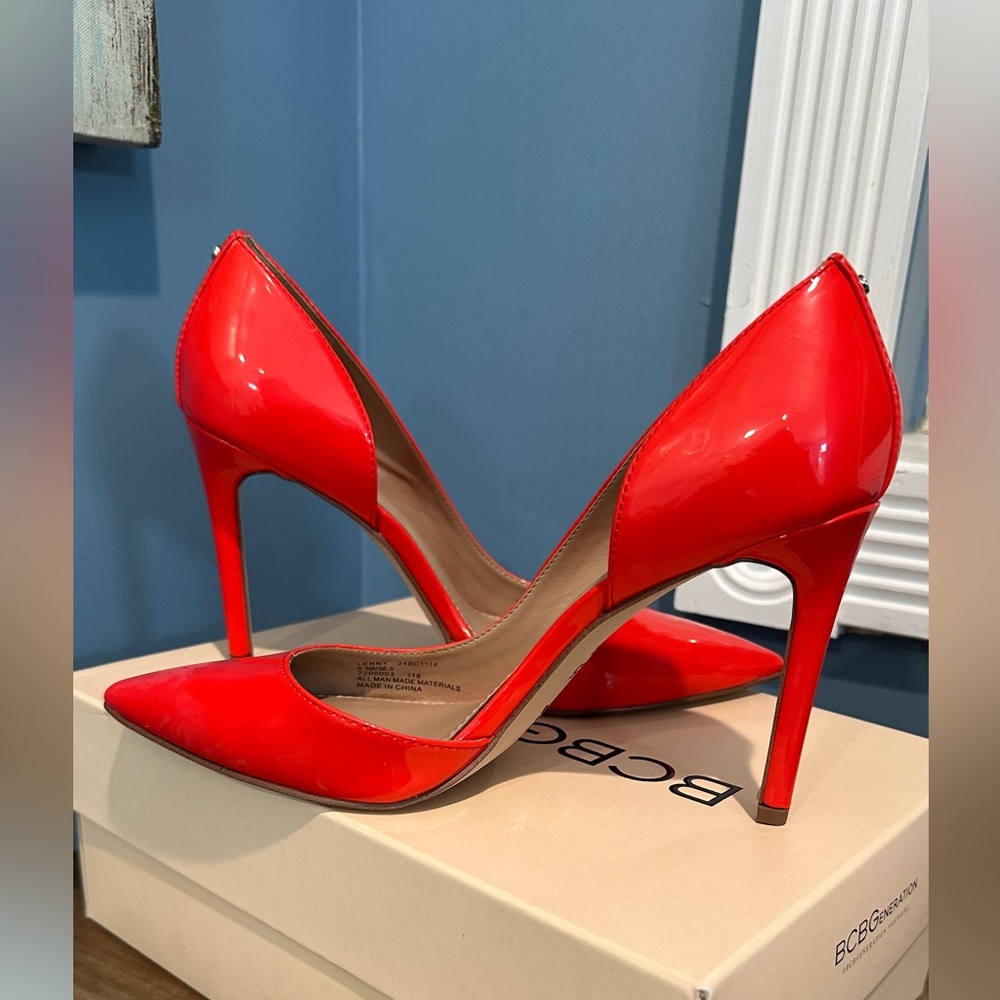 BCBG Generation - patent leather stiletto heels, size 6.5B